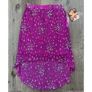 NWT D-Signed Disney KC Undercover Hi-Lo Pleated Butterfly Skirt Purple L (14/16)